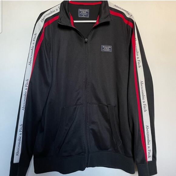 Abercrombie & Fitch Full Zip Sweatshirt Black Large - Picture 1 of 5